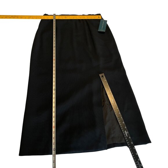 Garfield & Marks Womens Black Front Slit Ribbed Skirt Size 16 Made In USA - Picture 6 of 11